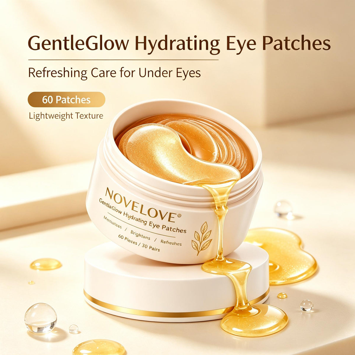 NOVELOVE® GentleGlow Hydrating Eye Patches