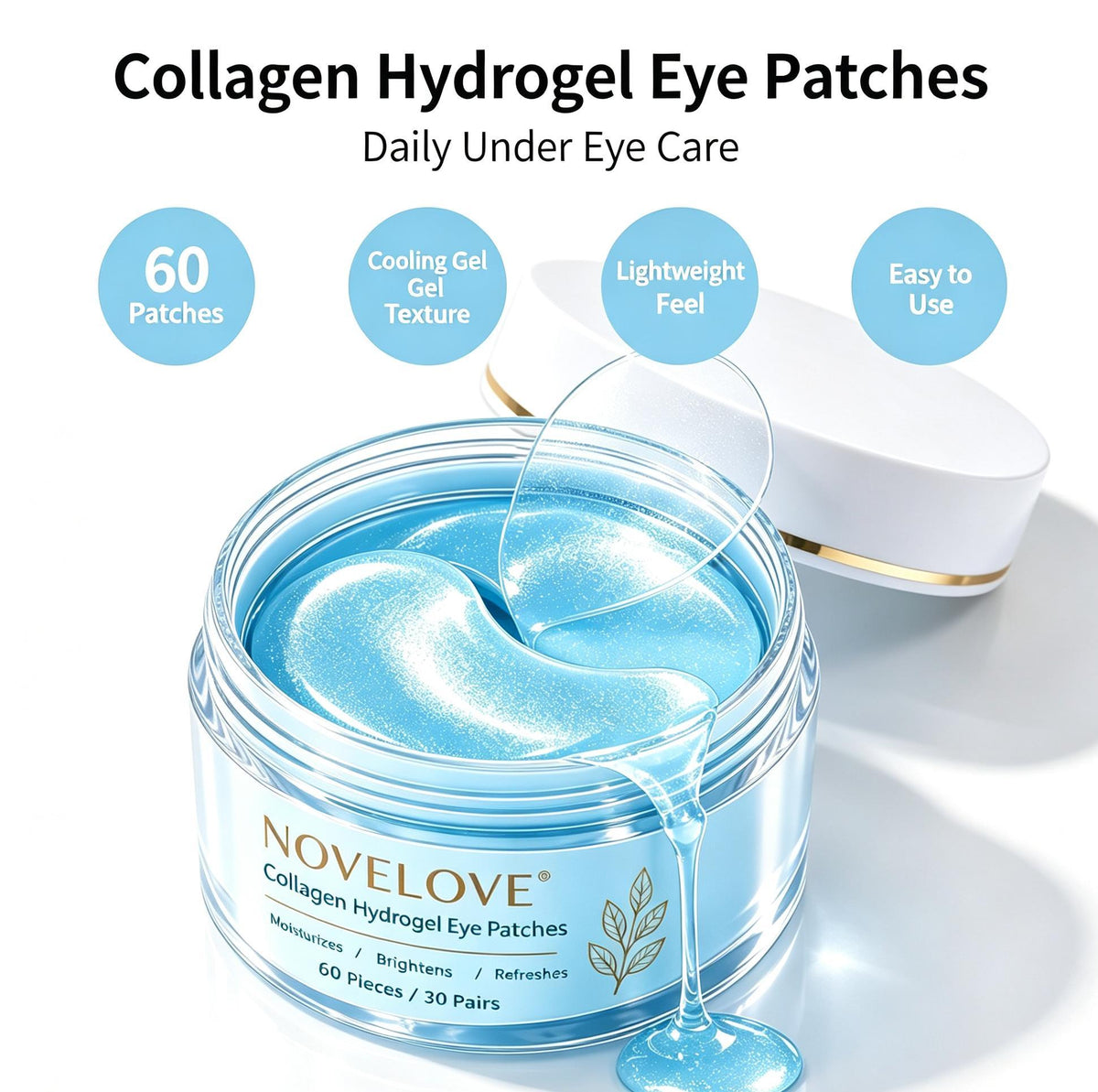 NOVELOVE® Collagen Hydrogel Eye Patches