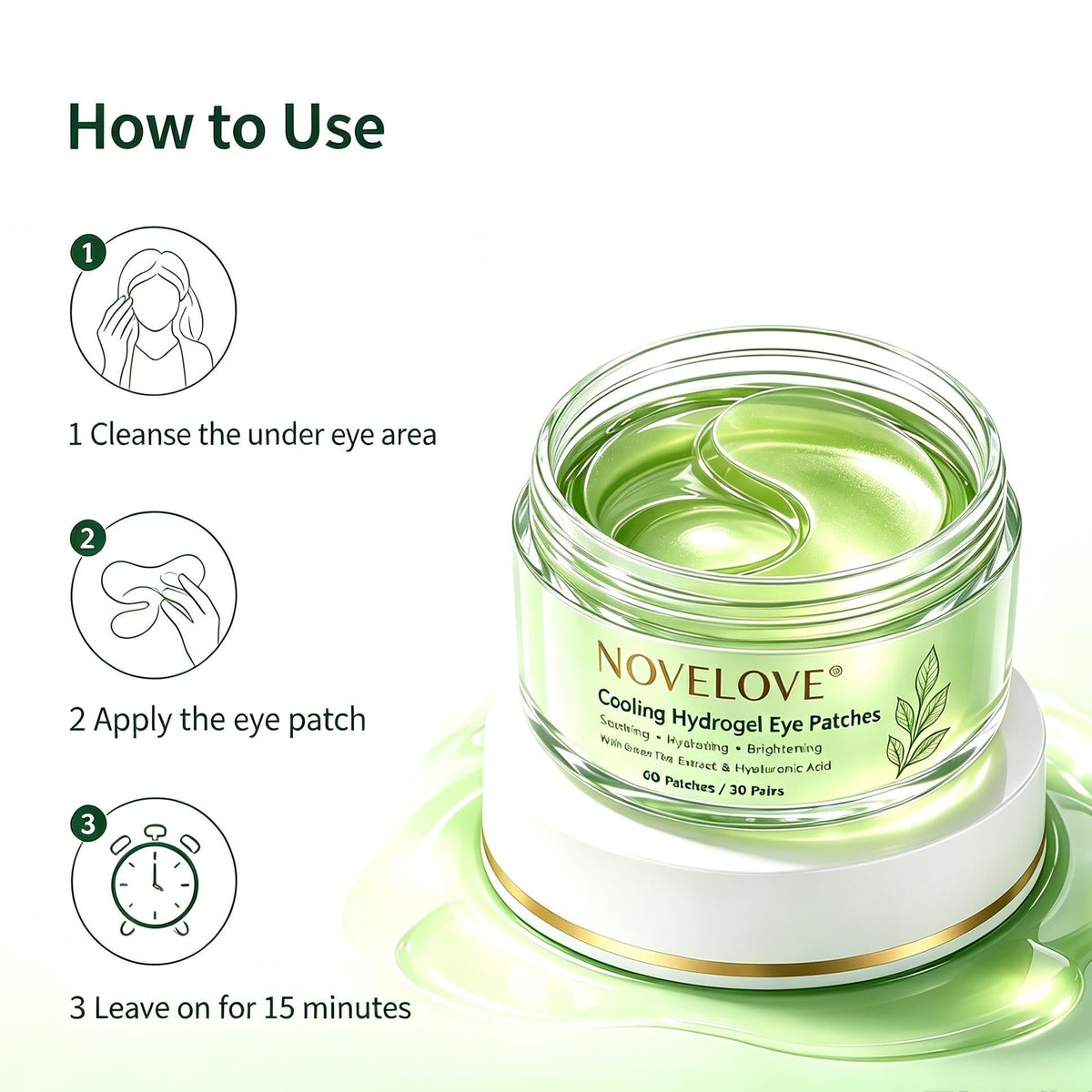 NOVELOVE® Cooling Hydrogel Eye Patches