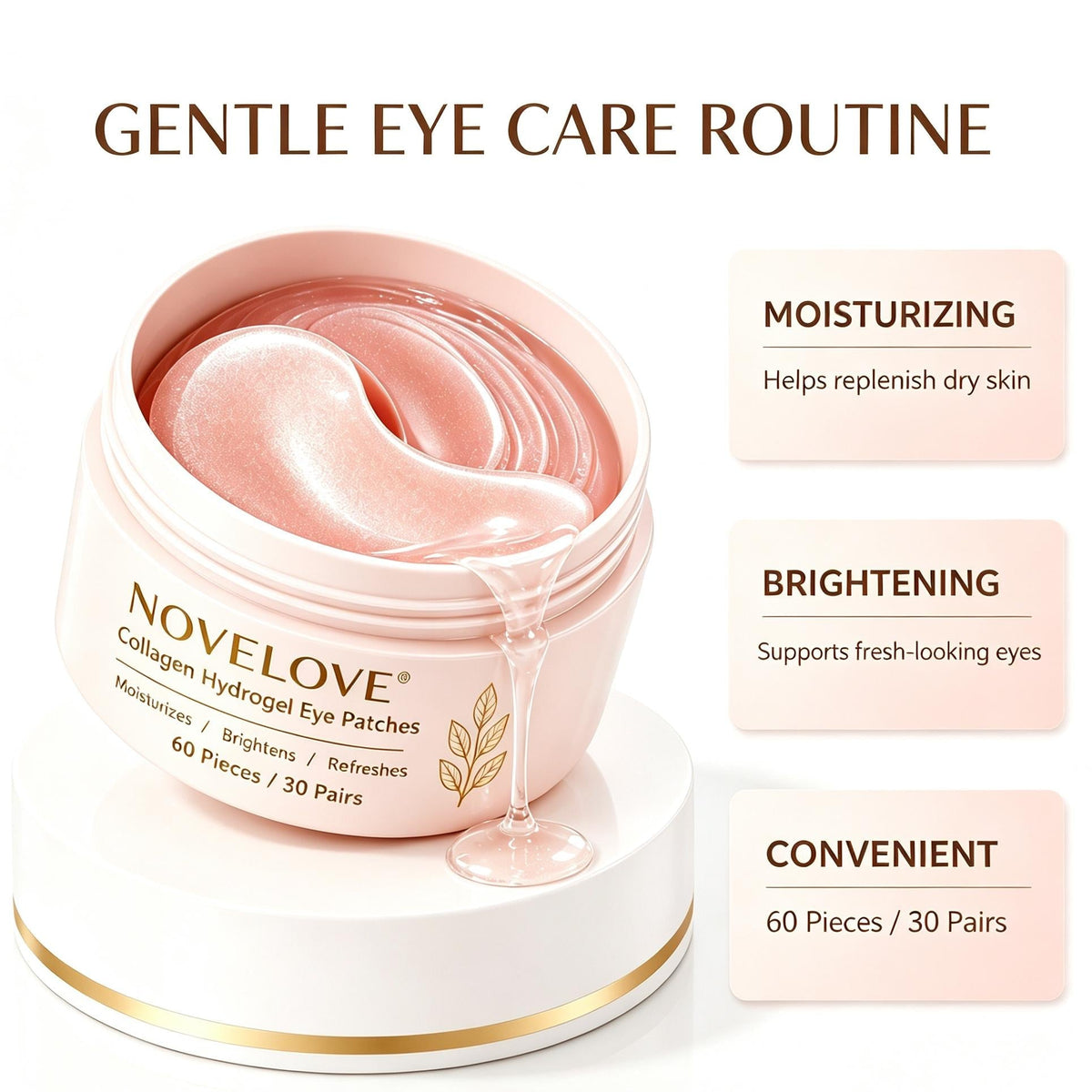 NOVELOVE® Collagen Hydrogel Eye Patches