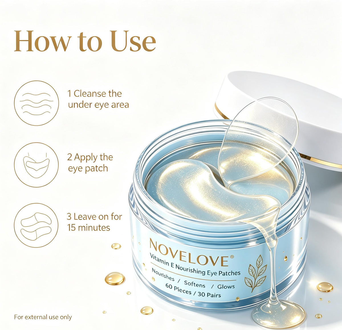 NOVELOVE® Vitamin E Nourishing Eye Patches
